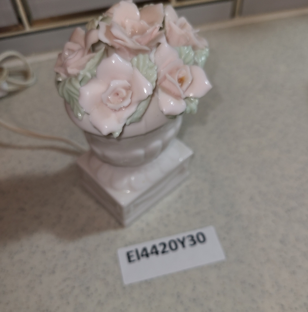 Elegant Floral Porcelain Lamp